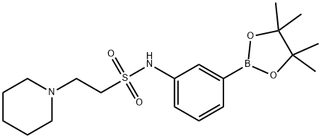 2-(piperidin-1-yl)-N-[3-(4,4,5,5-tetramethyl-1,3,2-dioxaborolan-2-yl)phenyl]ethane-1-sulfonamide Structure