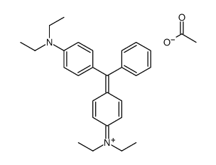 N-[4-[[4-(二乙氨基)苯基]苯亚甲基]-2,5-环己二烯-1-基亚基]-N-乙基乙铵乙酸盐结构式
