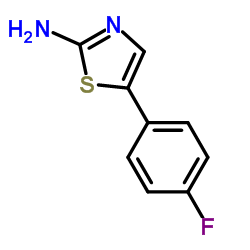 2-氨基-5-(4-氟苯基)噻唑结构式