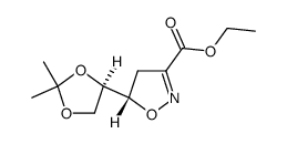 ethyl (S)-5-((R)-2,2-dimethyl-1,3-dioxolan-4-yl)-4,5-dihydroisoxazole-3-carboxylate Structure