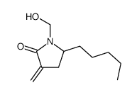 1-(hydroxymethyl)-3-methylidene-5-pentylpyrrolidin-2-one结构式
