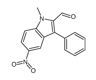 1-methyl-5-nitro-3-phenylindole-2-carbaldehyde Structure