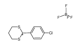2-(4-Chlorphenyl)-1,3-dithian-2-ylium-tetrafluoroborat Structure