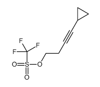 4-cyclopropylbut-3-ynyl trifluoromethanesulfonate结构式