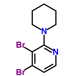 3,4-Dibromo-2-(1-piperidinyl)pyridine Structure