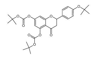 2-(4-(tert-butoxy)phenyl)-4-oxochromane-5,7-diyl di-tert-butyl bis(carbonate) Structure