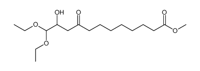methyl 12,12-diethoxy-11-hydroxy-9-oxododecanoate结构式