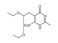 6-amino-5-(2,2-diethoxy-ethyl)-2-Methyl-3H-pyrimidin-4-one Structure