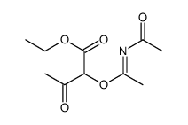 ethyl 2-(N-acetyl-C-methylcarbonimidoyl)oxy-3-oxobutanoate Structure