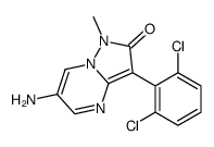 6-氨基-3-(2,6-二氯苯基)-1-甲基-吡唑并[1,5-a]嘧啶-2(1h)-酮结构式