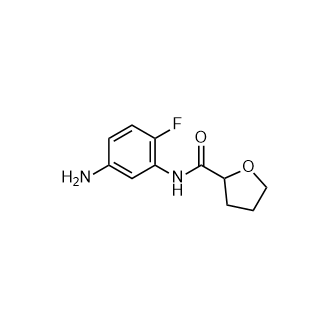 N-(5-氨基-2-氟苯基)四氢呋喃-2-甲酰胺结构式