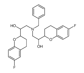 2-[benzyl-[2-(6-fluoro-3,4-dihydro-2H-chromen-2-yl)-2-hydroxyethyl]amino]-1-(6-fluoro-3,4-dihydro-2H-chromen-2-yl)ethanol Structure