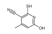 4-methyl-6-oxo-2-sulfanyl-1H-pyridine-3-carbonitrile结构式