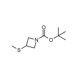 3-(甲硫基)氮杂环丁烷-1-羧酸叔丁酯结构式