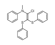 N-[1-chloro-2,2-bis(phenylsulfanyl)ethenyl]-N-methylaniline Structure
