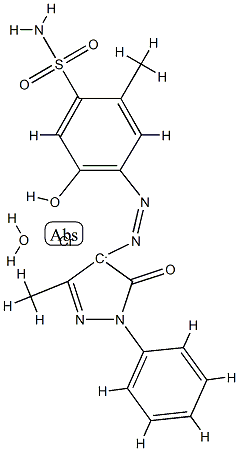 [4-[(4,5-dihydro-3-methyl-5-oxo-1-phenyl-1H-pyrazol-4-yl)azo]-5-hydroxy-2-methylbenzene-1-sulphonamidato(2-)]hydroxychromium Structure