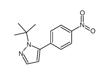 1-叔丁基-5-(4-硝基苯基)-1H-吡唑结构式