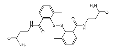 2,2'-disulfanediylbis(N-(3-amino-3-oxopropyl)-3-methylbenzamide)结构式