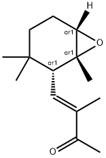 3-Buten-2-one, 3-methyl-4-[(1R,2R,6S)-1,3,3-trimethyl-7-oxabicyclo[4.1.0]hept-2-yl]-, (3E)-rel-结构式