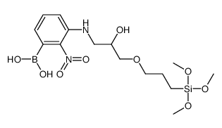 [3-[[2-hydroxy-3-(3-trimethoxysilylpropoxy)propyl]amino]-2-nitrophenyl]boronic acid结构式