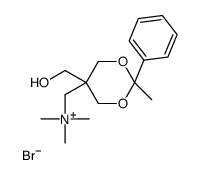 [5-(hydroxymethyl)-2-methyl-2-phenyl-1,3-dioxan-5-yl]methyl-trimethylazanium,bromide Structure