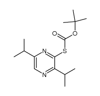 t-butyl S-3,6-diisopropylpyrazin-2-ylthiolcarbonate结构式