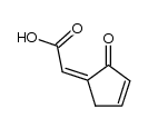 2-oxo-3-cyclopentylideneacetic acid结构式