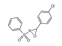 OXAZIRIDINE, 3-(4-CHLOROPHENYL)-2-(PHENYLSULFONYL)-结构式