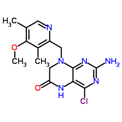 2-amino-4-chloro-8-((4-Methoxy-3,5-dimethylpyridin-2-yl)Methyl)-7,8-dihydropteridin-6(5H)-one Structure