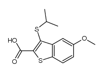 5-methoxy-3-[(1-methylethyl)thio]benzo[b]thiophene-2-carboxylate结构式