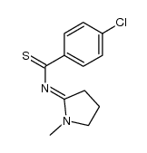 (E)-4-chloro-N-(1-methylpyrrolidin-2-ylidene)benzothioamide结构式
