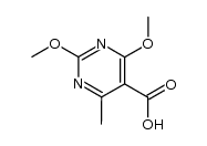 2,4-dimethoxy-6-methyl-5-pyrimidinecarboxylic acid结构式