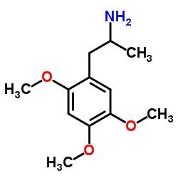 2,4,5-三甲氧基苯丙胺结构式