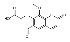 (6-formyl-8-methoxy-2-oxo-2H-chromen-7-yloxy)-acetic acid结构式