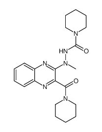 Piperidine-1-carboxylic acid N'-methyl-N'-[3-(piperidine-1-carbonyl)-quinoxalin-2-yl]-hydrazide Structure