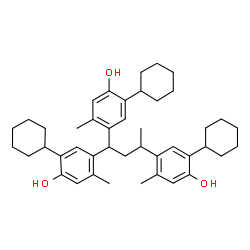 4,4',4''-(1-methylpropan-1-yl-3-ylidene)tris(2-cyclohexyl-5-methylphenol)结构式