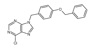 9-[4-(benzyloxy)benzyl]-6-chloro-9H-purine Structure