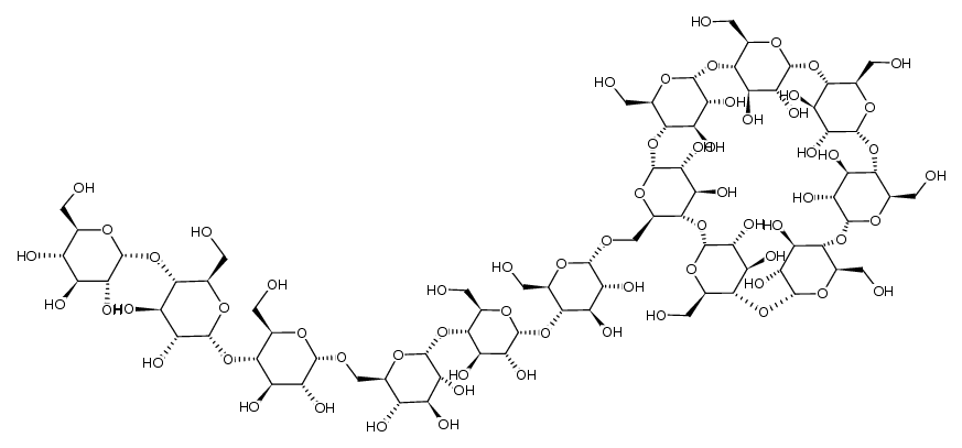 6-O-α-(63-O-α-maltotriosyl)maltotriosyl-cG7 Structure