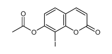 (8-iodo-2-oxochromen-7-yl) acetate结构式