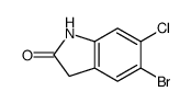 5-溴-6-氯-2,3-二氢-1H-吲哚-2-酮结构式