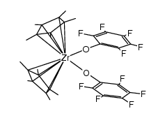 Cp'2Zr(OC6F5)2 Structure