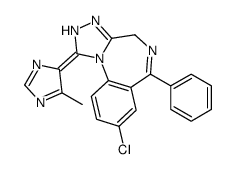 (1E)-8-chloro-1-(5-methylimidazol-4-ylidene)-6-phenyl-2,4-dihydro-[1,2,4]triazolo[4,3-a][1,4]benzodiazepine结构式