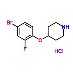 4-(4-Bromo-2-fluorophenoxy)piperidine hydrochloride (1:1) Structure