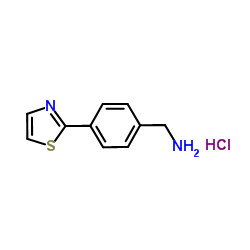 (4-(噻唑-2-基)苯基)甲胺盐酸盐结构式