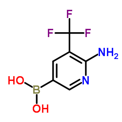 (6-氨基-5-(三氟甲基)吡啶-3-基)硼酸结构式
