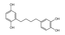 4-[4-(2,5-dihydroxyphenyl)butyl]benzene-1,2-diol结构式