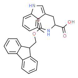 2-((((9H-芴-9-基)甲氧基)羰基)氨基)-3-(4-甲基-1H-吲哚-3-基)丙酸结构式