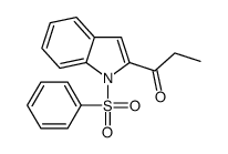 2-(1-氧代丙基)-1-(苯基磺酰基)-1H-吲哚结构式