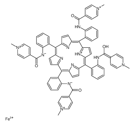 Fe(III)-alpha,alpha,alpha,beta-tetra-ortho-(N-methyl-isonicotinamidophenyl)porphyrin结构式