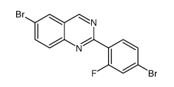 6-bromo-2-(4-bromo-2-fluorophenyl)quinazoline Structure